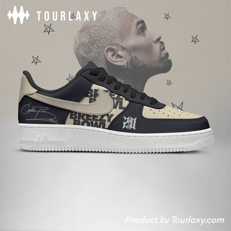Black Chris Brown - AF1 Shoes - Image 3