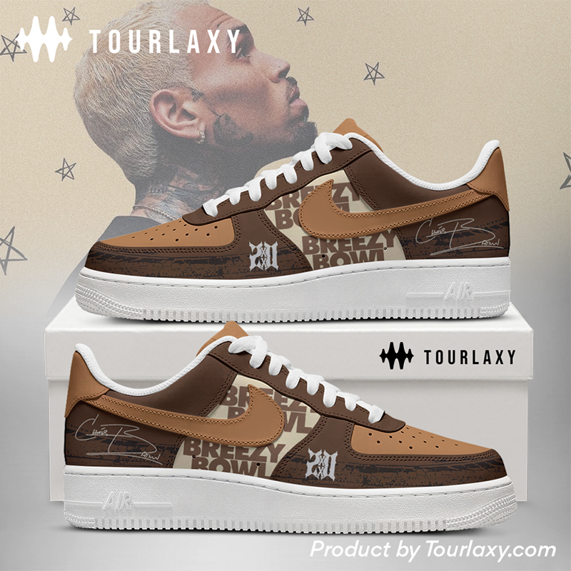 Brown Breezy Chris Brown - AF1 Shoes