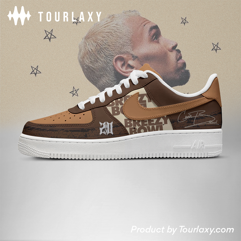 Brown Breezy Chris Brown - AF1 Shoes - Image 2
