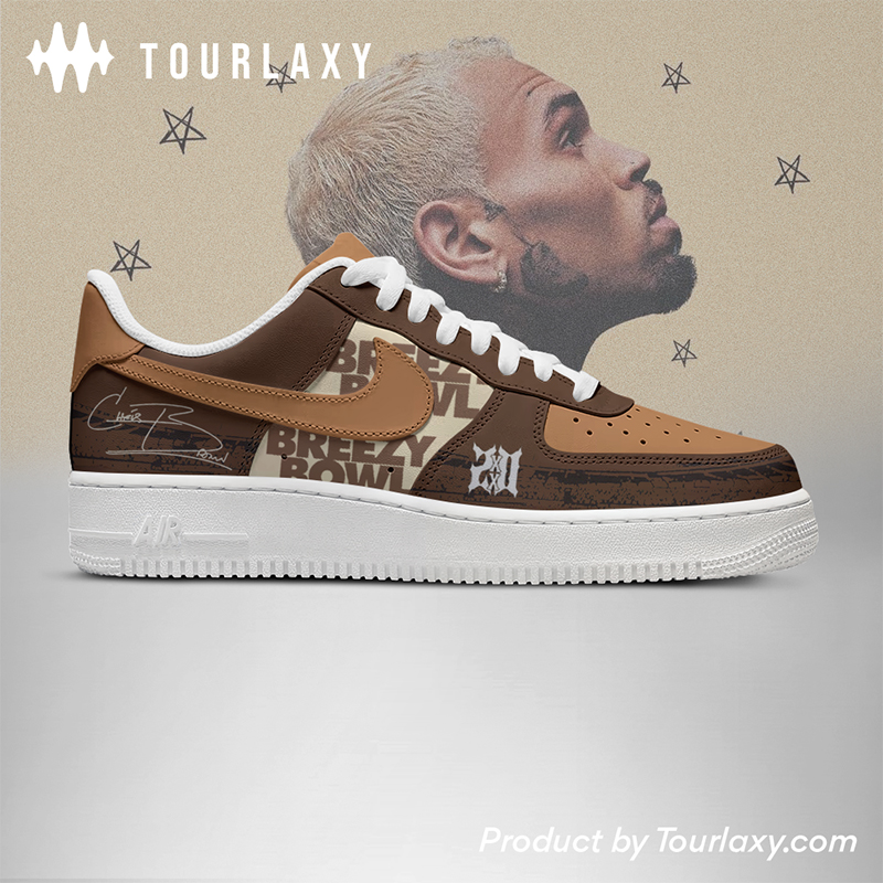 Brown Breezy Chris Brown - AF1 Shoes - Image 3